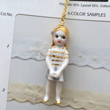 Porcelain doll necklace - Martine .. Martine sautoir poupée en porcelaine