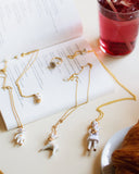 gold Bambi- porcelain necklace .. Bambi or- collier en porcelaine