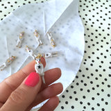 miniature Porcelain doll necklace heart or star - Eleonore .. Eleonore , collier mini poupée en porcelaine, étoile ou coeur