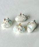 Porcelain cat cloud necklace ..  collier chat et nuage en porcelaine