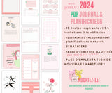 Happy 2024 Planner & Journal (DIGITAL) -english .. Joyeuse 2024 Planificateur & Journal (DIGITAL) - français