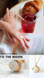 To the Moon- adjustable porcelaine ring .. Décrocher la Lune -bague ajustable en porcelaine