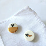 Simply Lovely porcelain pin with cute patterns .. pins en porcelaine Simply Lovely avec adorables motifs