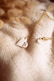 Porcelaine heart and dove necklace   .. collier en porcelaine coeur et colombe
